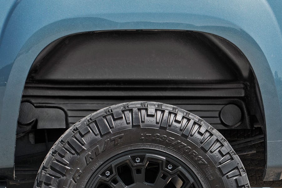 GMC Sierra 1500 Rear Wheel Well Liners - Rough Country - High-density Polyethylene Plastic - Black - '07-'13